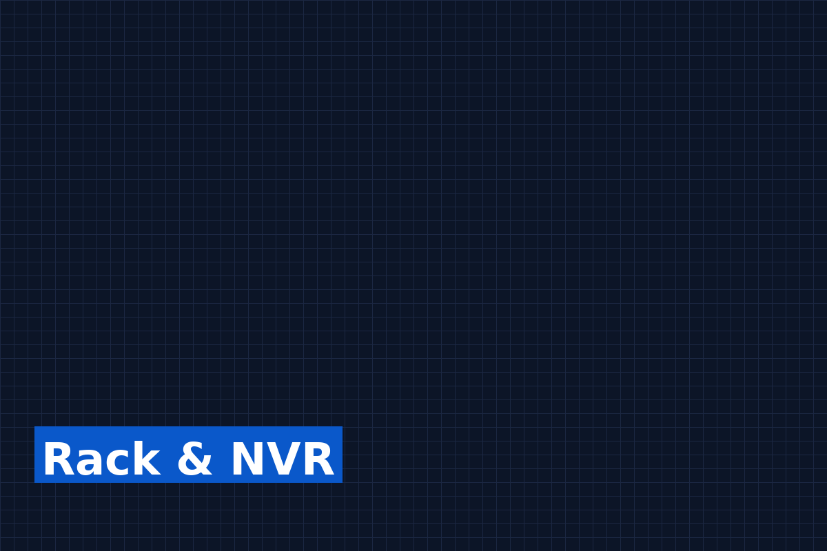 Rack with PoE switch and NVR